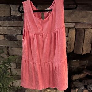 Dylan Coral Sleeveless Top